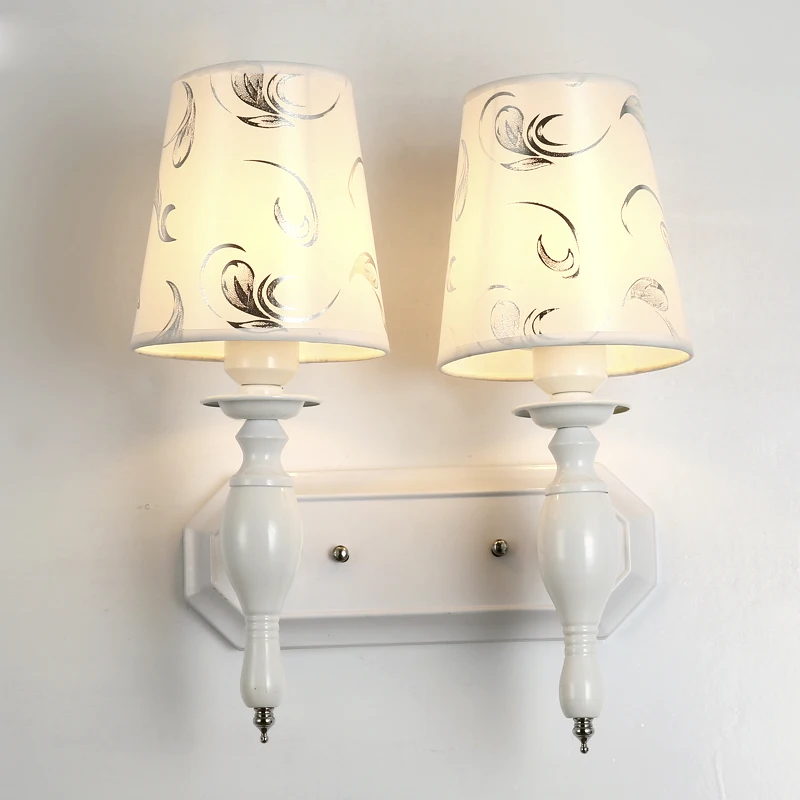 

Wall Lamps E27 Living room bedroom balcony hallway stairs bedside LED wall lamp European countryside modern minimalist PVC Shade