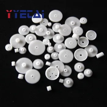 

YongYeTai Plastic Gear Pack Toy Plastic Gear 46kinds/58kinds0.5 Module Reduction Gear DIY Motor Transmission Model Free shipping