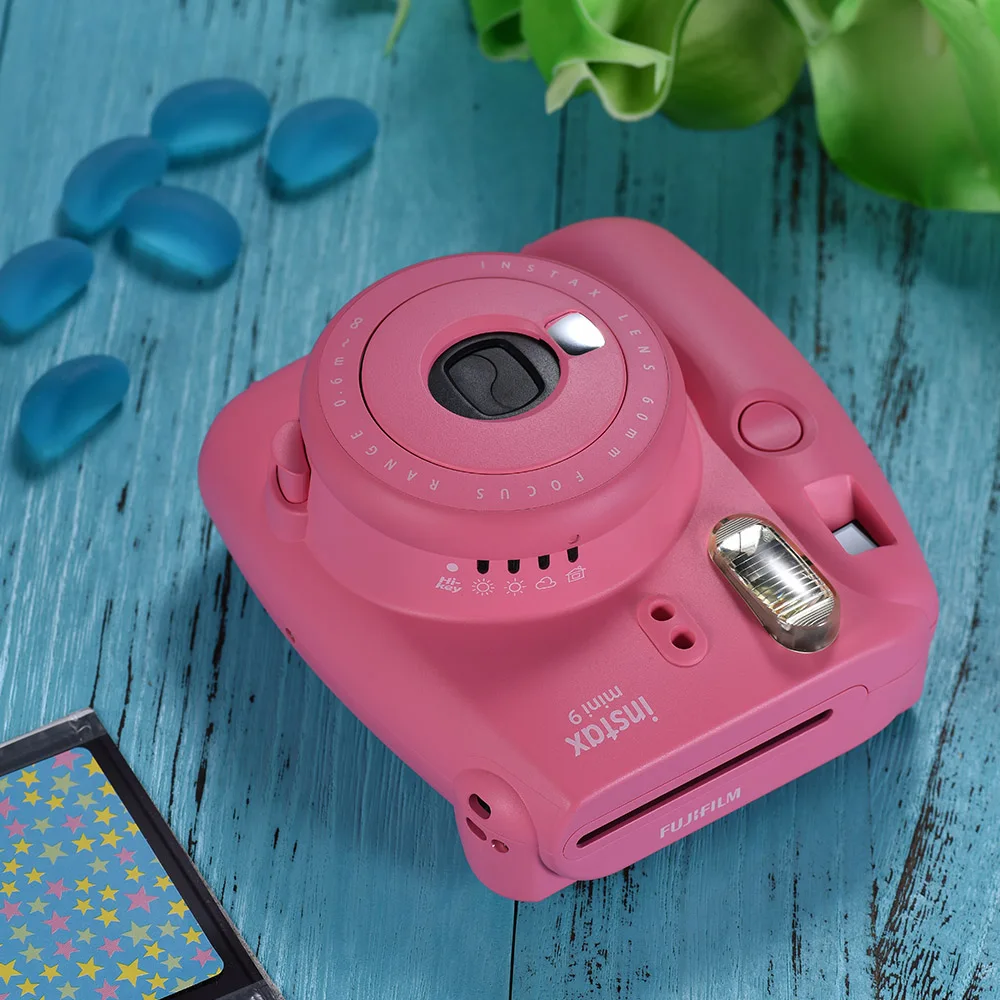 Fujifilm Instax Mini 9 пленочная камера фото мгновенная камера всплывающая линза автоматический замер мини-камера с зеркалом для селфи 2 шт. батареи