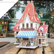 Robotime поделки мини французский цветочный магазин деревянные головоломки Миниатюра ручной работы F126