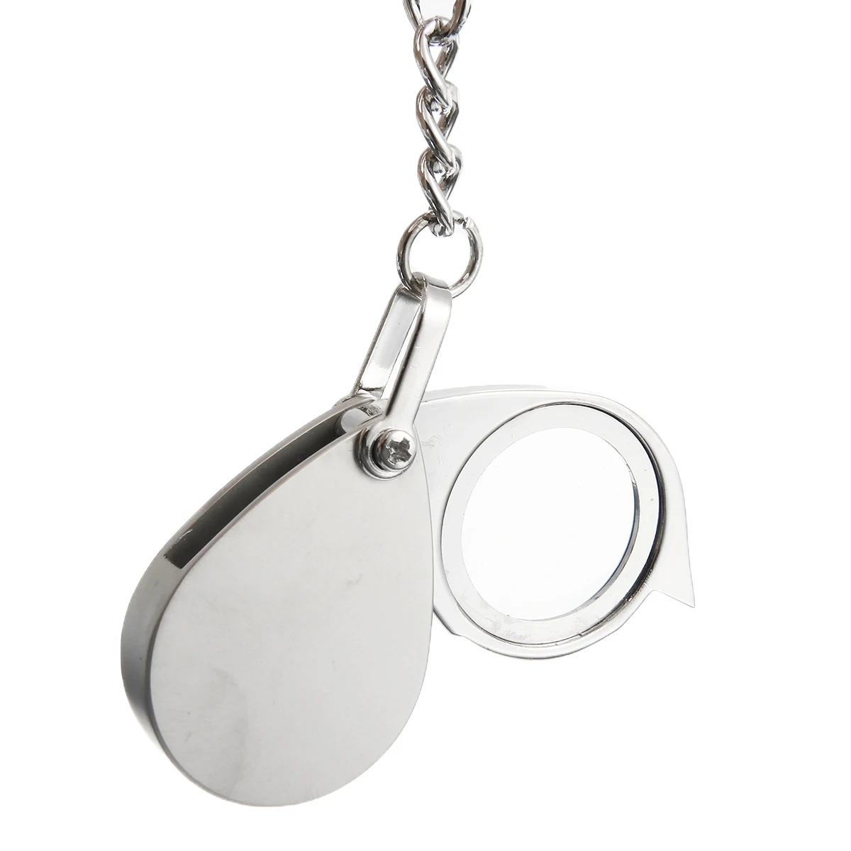 Folding 8X Magnifier Eyes Glass Loupe Lens Pocket Tool For Jewelry Reading Newspaper Magnifying with Key Chain 125*30*8mm