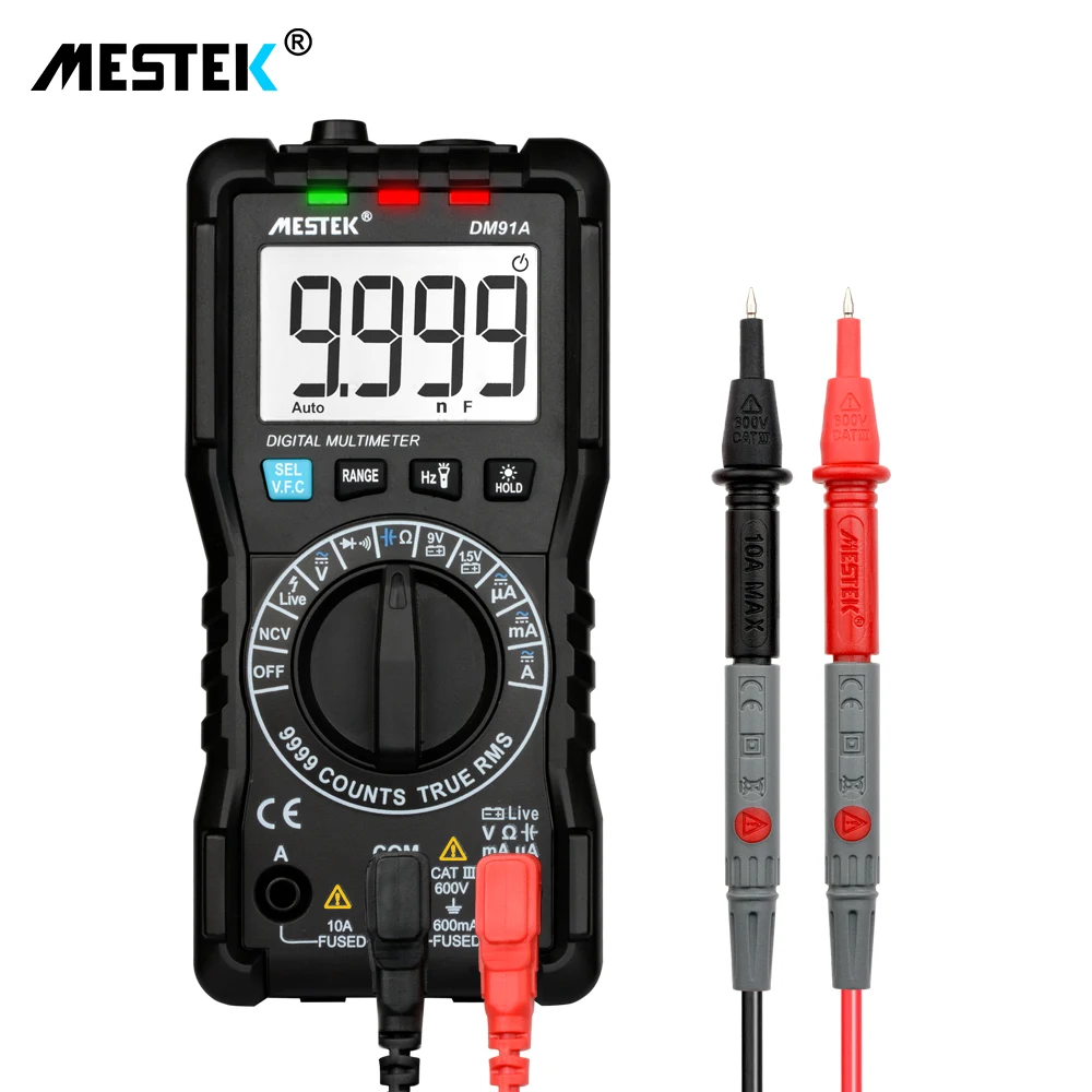 Digital Multimeter multimeter tester MESTEK DM91/DM91A/DM91S 9999 Count AC/DC Ammeter Voltmeter Ohm Voltage Meter HFE NVC Capacitance Tester