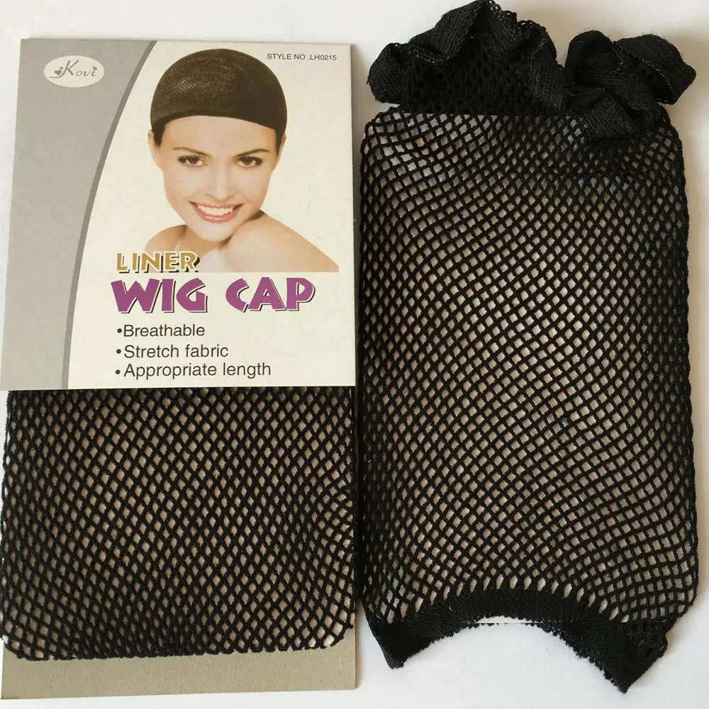 6 pieces NEW Fashion Stretchable Black Weaving Cap Elastic Hair Net Snood Wig Cap Hairnet Top Open Hair Mesh