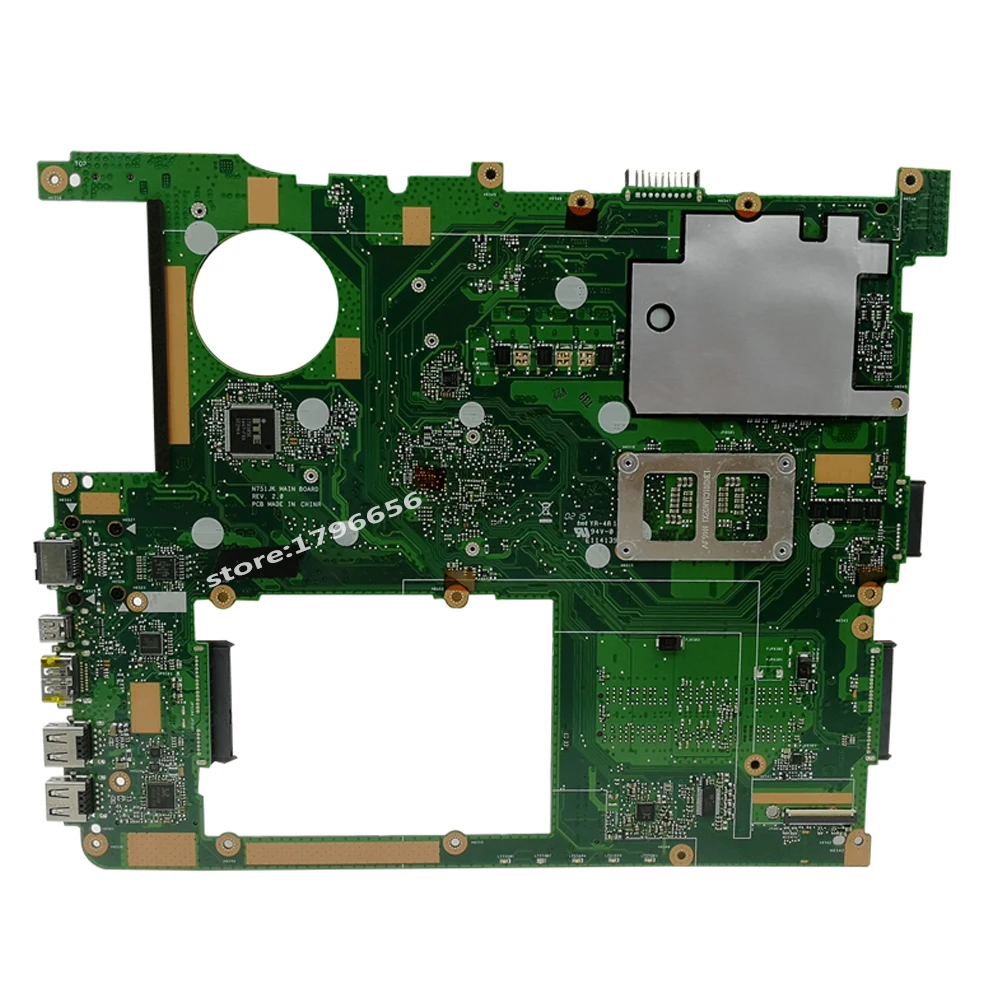  N751JX Laptop motherboard for ASUS N751JX N751JK N751J N751J Test original mainboard LVDS/EDP I7-47