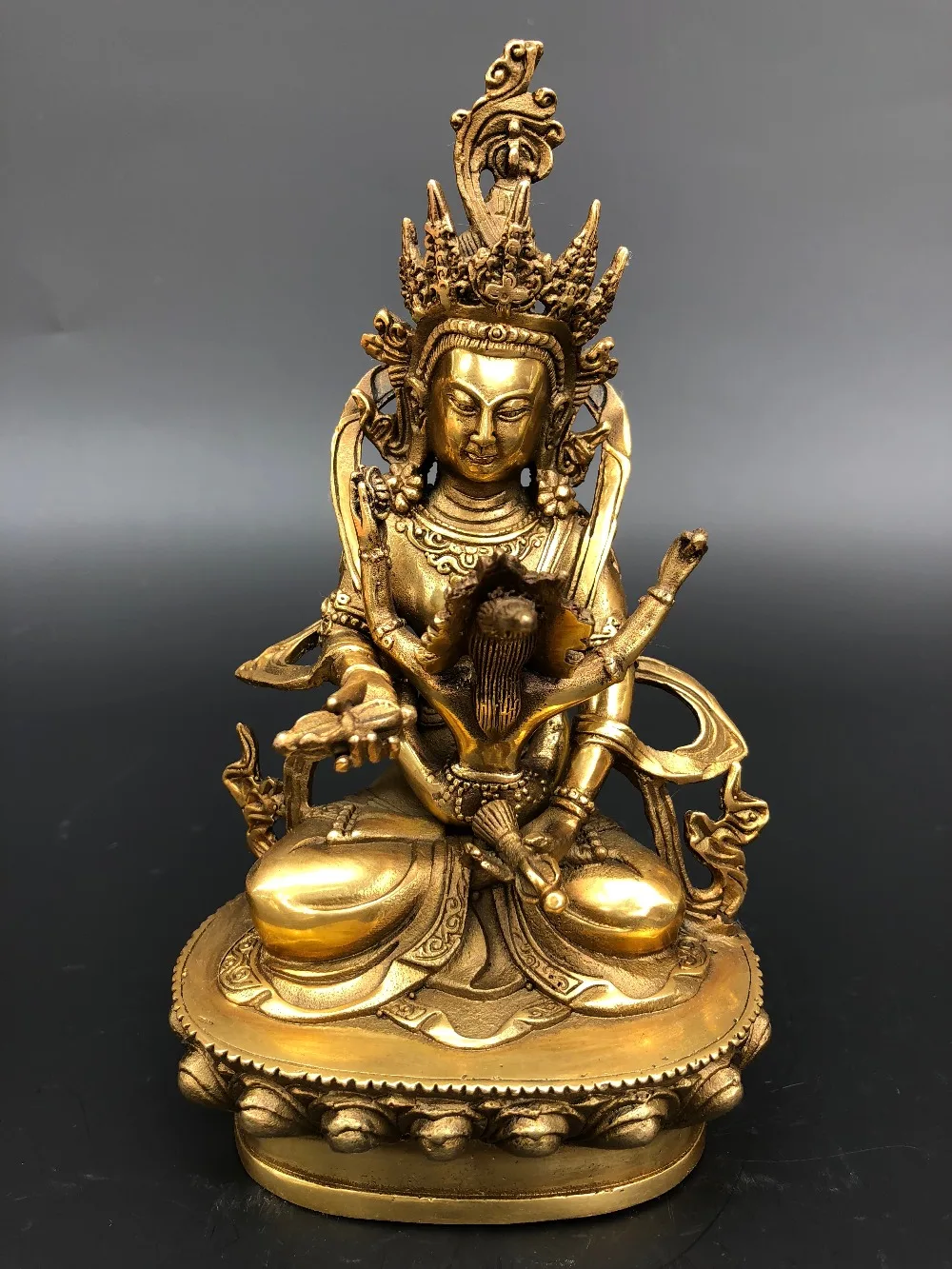 

Pure copper Buddha Large-scale Double Face Buddha Image Decoration Home Decoration Crafts