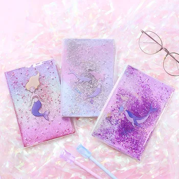 

1 pcs PVC Leather Cover Planner Notebook Mermaid Diary Book Exercise Composition Binding Note Notepad Gift Stationery