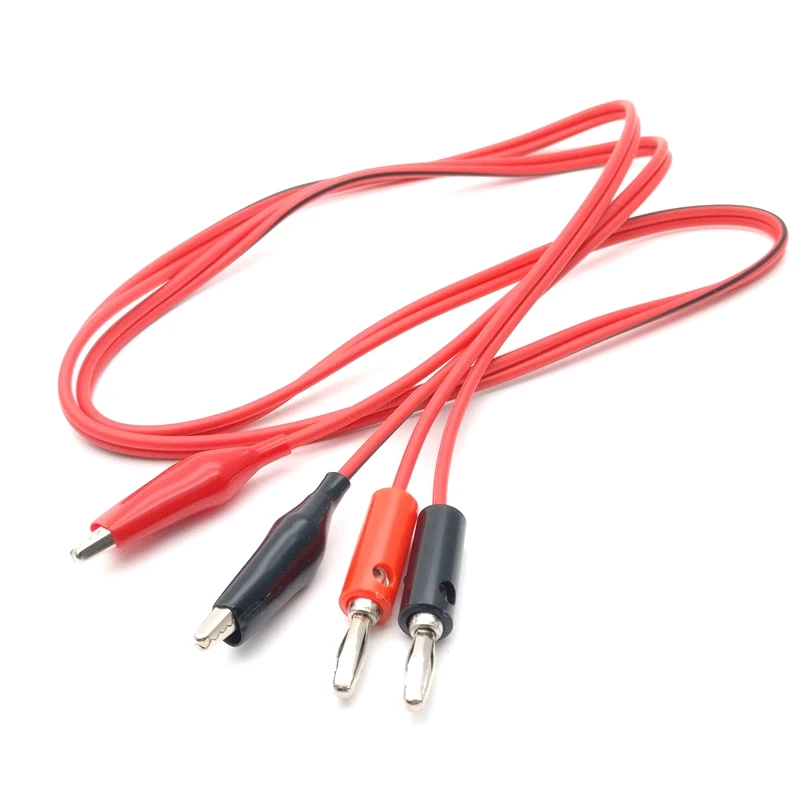 

2 Pair Alligator Testing Cord Lead Clip to Banana Plug for Multimeter Test#