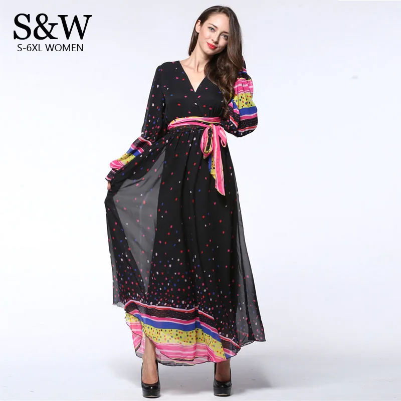 black chiffon maxi dress