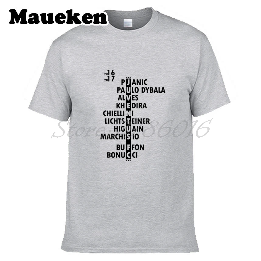 Мужская футболка 16/17 с коротким рукавом higuain buffon bonucci Pjanic Dybala Crossword W1106006|t shirt men|short