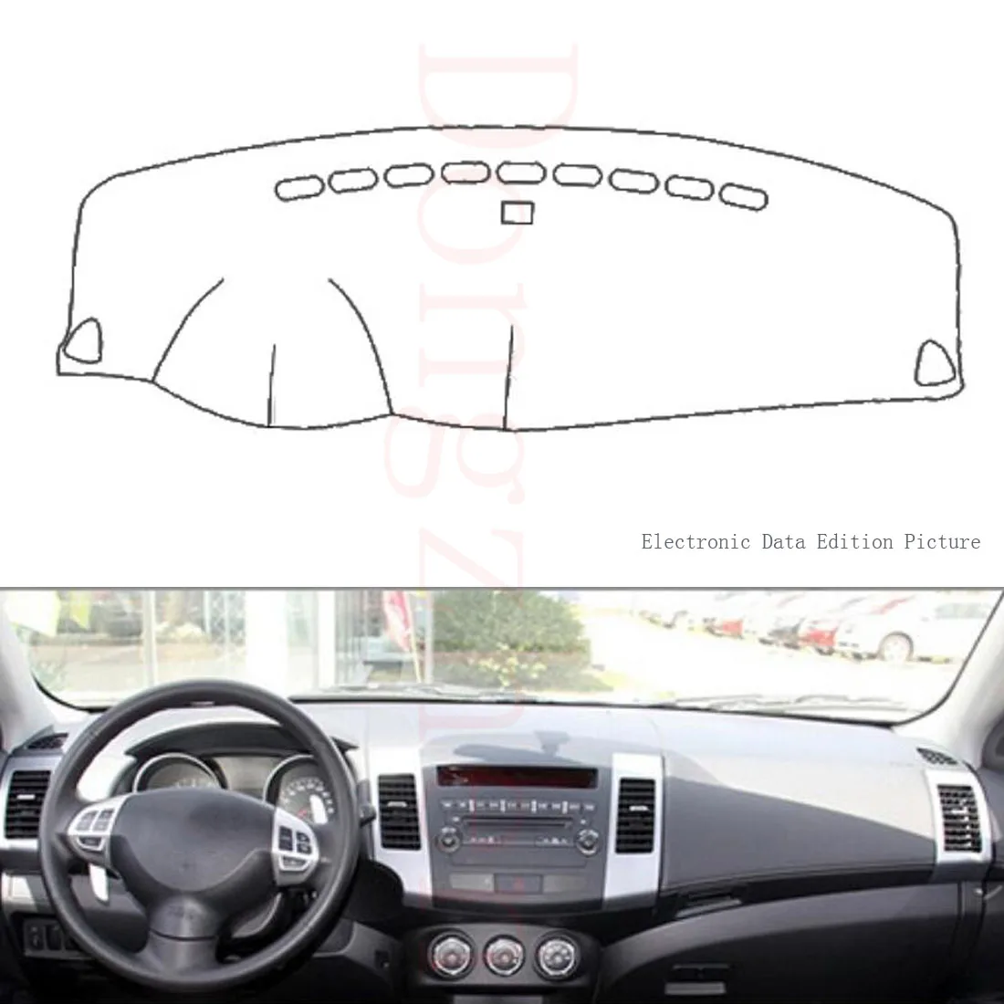 

Dongzhen Fit For Mitsubishi Outlander 2006 to 2012 Car Dashboard Cover Avoid Light Pad Instrument Platform Dash Board Cover