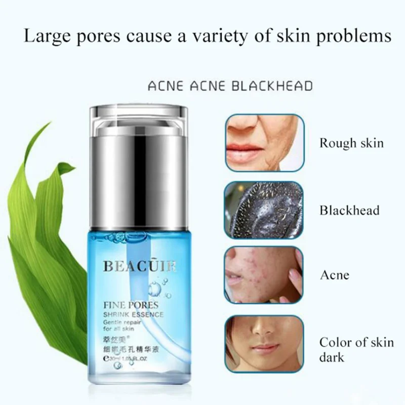 

Natural Pores Shrinking Essence Moisturizing Control Oil Remove Pimples Skin Care Essential Liquid Dropshipping