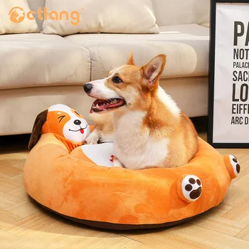 

Keji Cartoon Pet Nest Removable Washable Kennel cat Litter Warm Nest Kennel For Cat Puppy Sleeping Beds