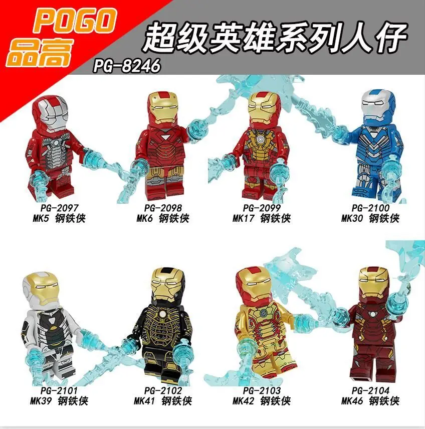 2pcs Cartoon Cowboy Heroes Building Blocks Bricks Figures Models Toys