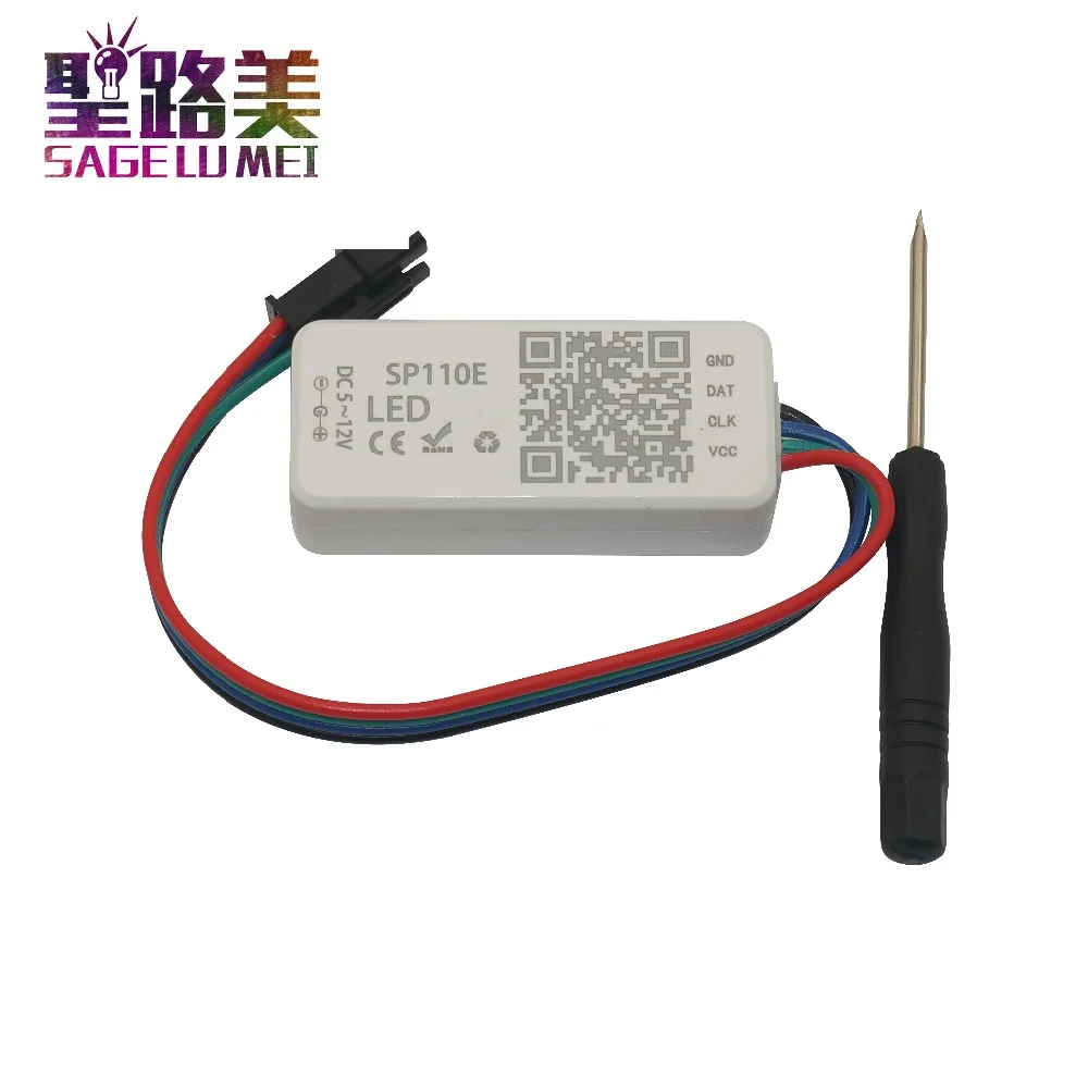 DC5-24V SP110E Bluetooth пиксельный светильник контроллер от смартфона приложение для WS2812B SK6812 LPD8806 DMX512 1903 RGB/светодиодные ленты RGB