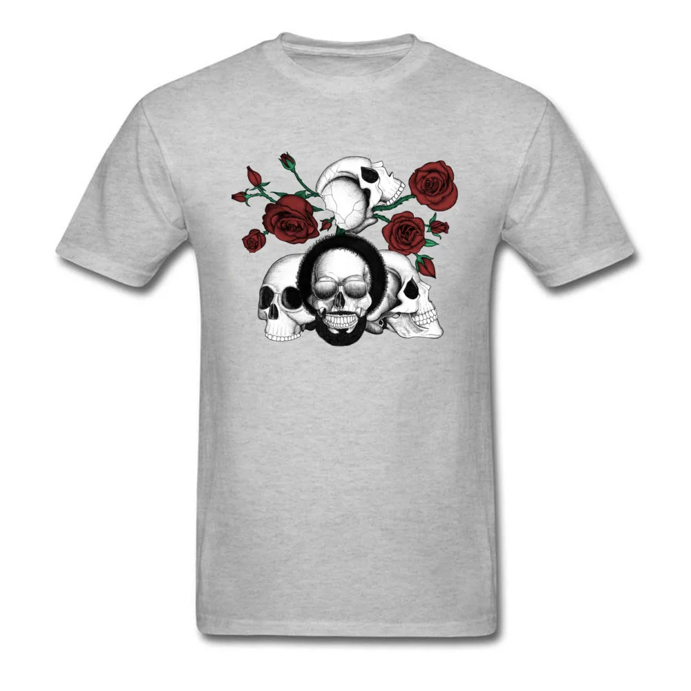 Grunge skulls and red roses afro skull included. Color version_grey