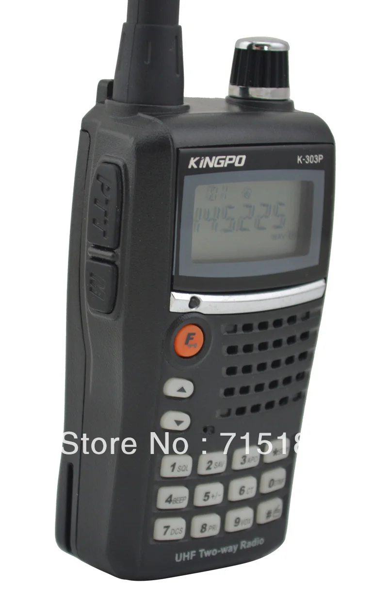 

Kingpo K-303P UHF 400-470MHz 5W 99CH FM Portable Two-way Radio Handheld Transceiver