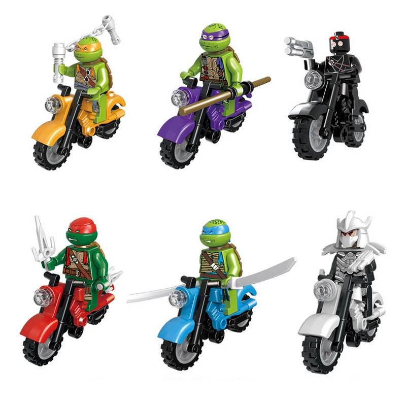 

6Pcs/Set Compatible Brand Mincraft Avengers Super Hero Ninja Figures Motorcycle Building Blocks Bricks Toy Gift For Children