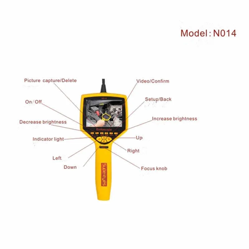 Supereyes N014 Видеоскоп Водонепроницаемый эндоскоп бороскоп 3,5 "монитор 9 мм Диаметр 500 мм Камера светодиодный w/карта памяти Micro SD вариант