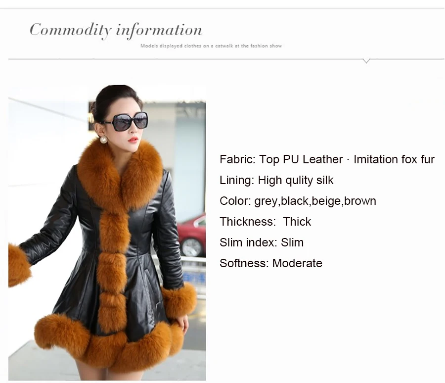 Plus Size 6XL Winter Faux Fur Coat Elegant Women Thicken Warm Outwear Party Overcoat Jacket Top Quality Imitation Fox Fur Collar (10)