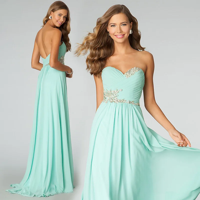 

free shipping robe de soiree 2014 new fashion hot&sexy sweetheart vestido de festa long crystal party gown Graduation Dresses