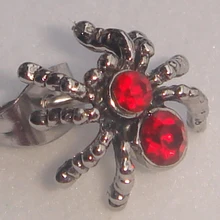 Мужские ювелирные изделия крутые мужские/мальчики паук Красный cz 316L нержавеющая сталь серьги-гвоздики панк