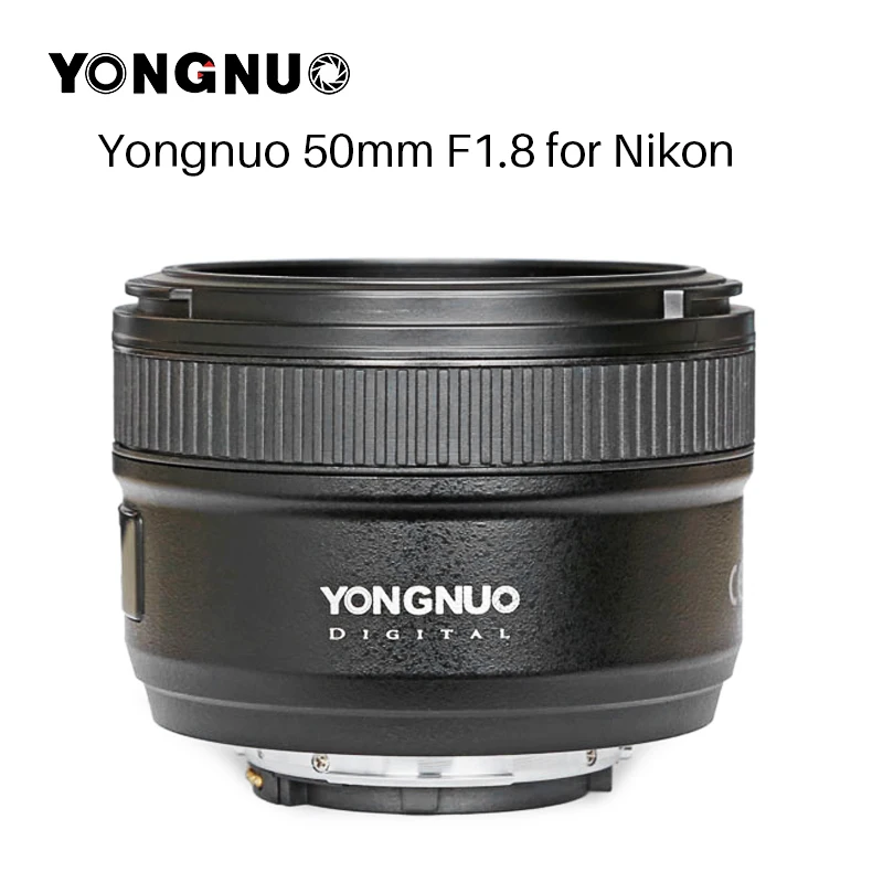 

YONGNUO YN50mm F1.8 Large Aperture Auto Manual Focus Camera Lens for Nikon D800 D3200 D3300 D5100 D5200 D5300 DSLR Camera