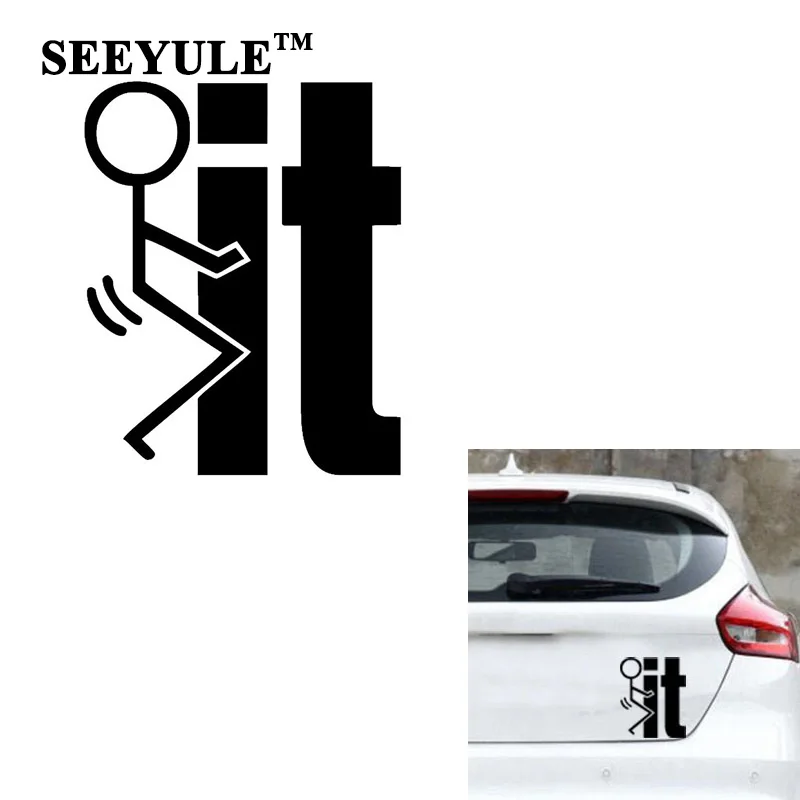 

1pc SEEYULE car styling funny sticker "it" car sticker 13cm*10cm car body decoration for all cars