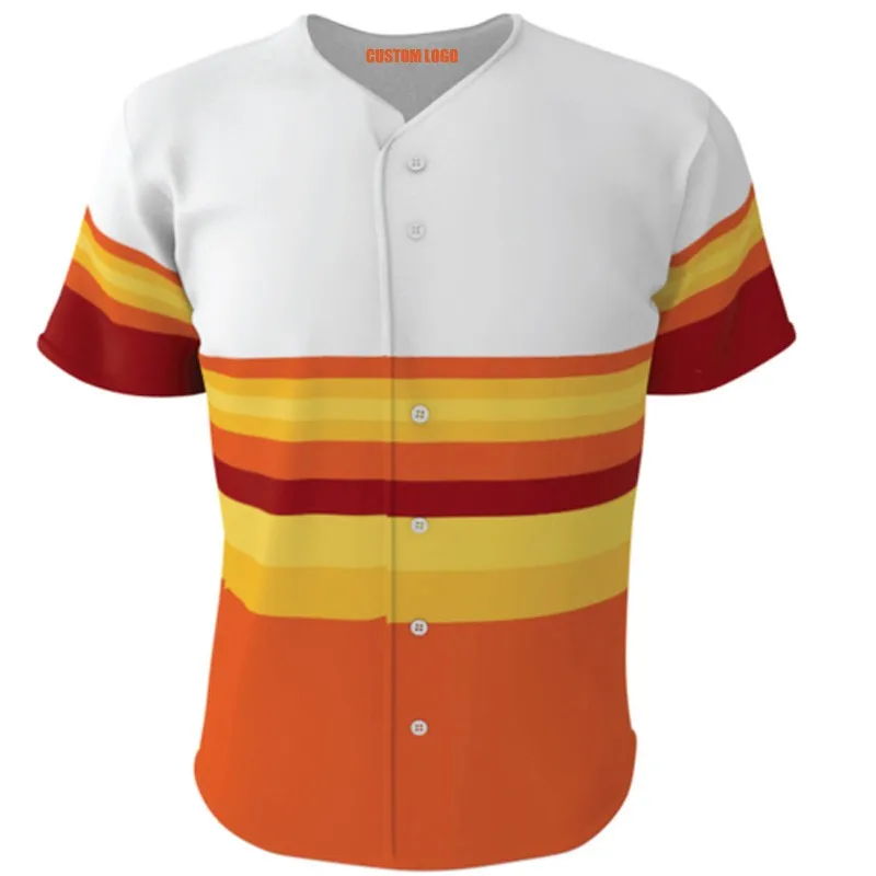 CUSTOM your own unique logo blank mens baseball team jersey from China