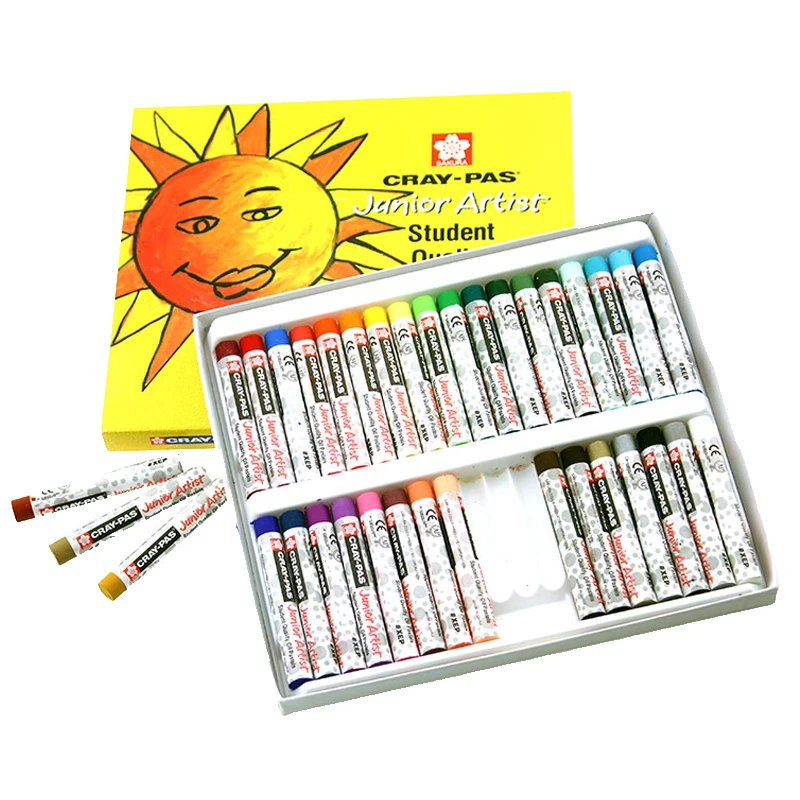 

Sakura Oil Pastels Set 16/36 colors soft Pastel Dry oil Painting Non-toxic Safe Wax Crayon Drawing set for Kids Children Student