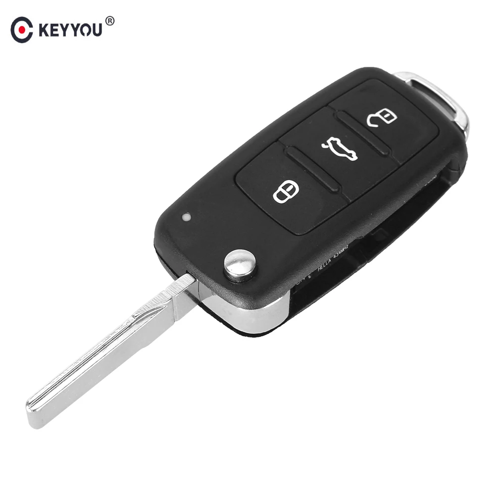Брелок KEYYOU для VOLKSWAGEN Tiguan Golf Sagitar Polo MK6 с 3 кнопками|Ключ от авто| |