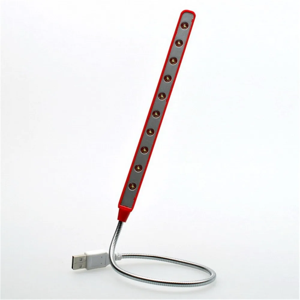 USB 10 светодиодный светильник, гибкая и регулируемая настольная лампа, ультра яркий 10 светодиодный S портативный мини USB светодиодный светильник для ПК ноутбука компьютера