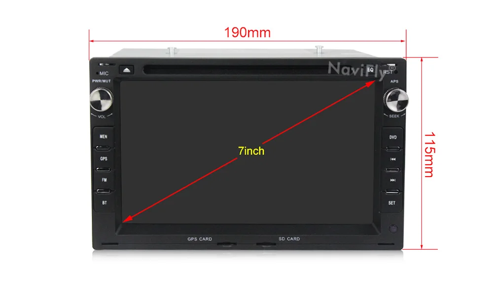 Top NaviFly 2 Din 2G+32G Android 9.1 Quad core Car Stereo Multimedia DVD Player GPS for Volkswagen Jetta Golf IV Passat B5 Polo 5