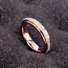Дизайн, вращающееся блестящее циркониевое кольцо, титановая сталь, высокое качество, женское кольцо, обручальное, ювелирное изделие, любовь, бренд Anillo, подарок