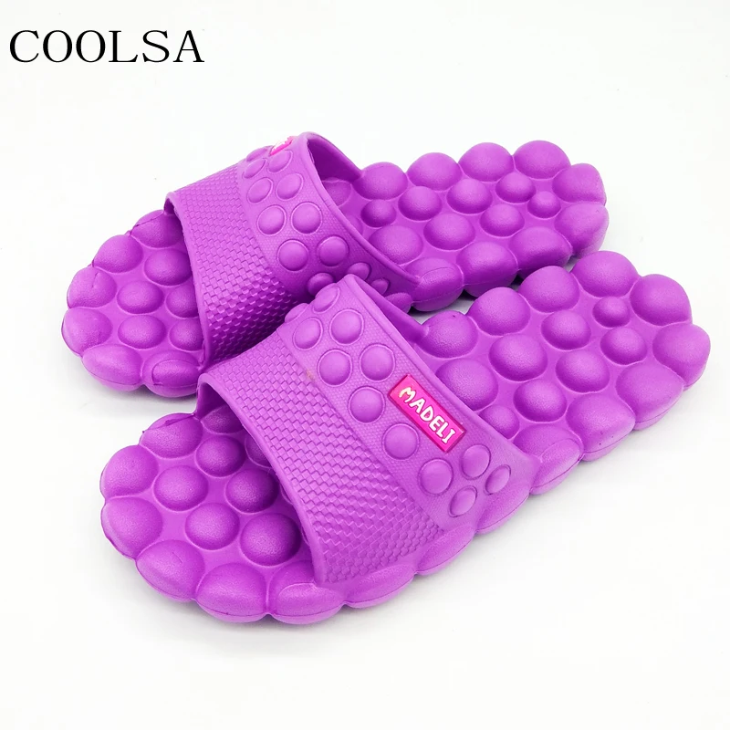 Женские массажные шлепанцы COOLSA домашние бесшумные сандалии из ЭВА Нескользящие