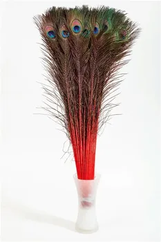

Wholesale red Peacock feather 100pcs 30-35inch(80-90cm) for party event decor supply costumes decor