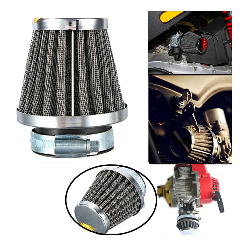 5 Pcs Universal Conical Filter and Clamp Motorcycle Atv Pit Dirt Pocker