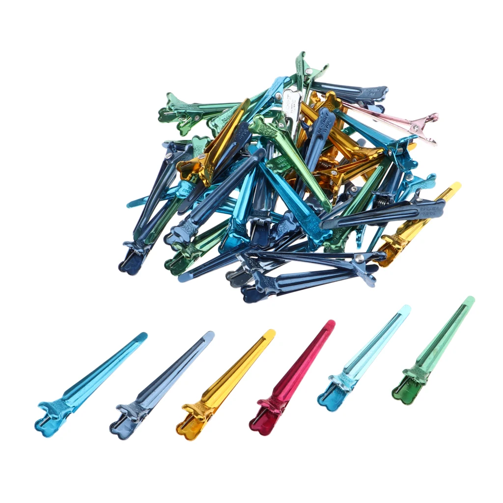 Set of 50, Dividing Hair Clips, Hair Styling Clamps Hairdressing Sectioning Hairpins for Salon Home