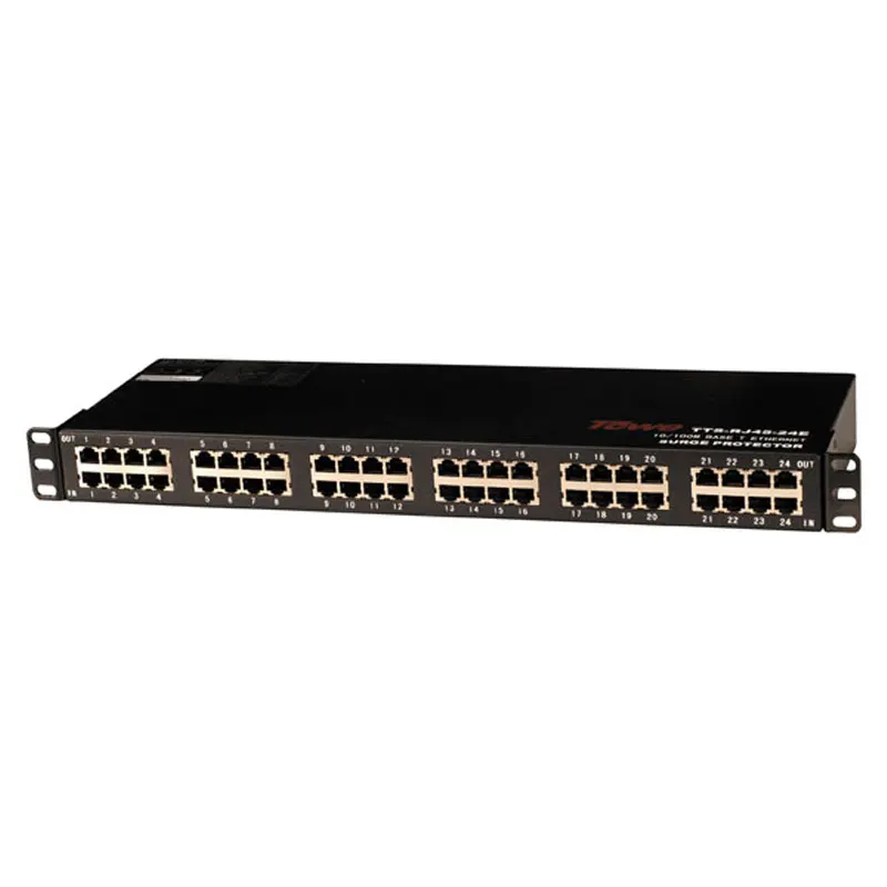 

TOWE AP RJ45-24E-1000M 1000M POE network lightning protect 19" cabinet surge protection