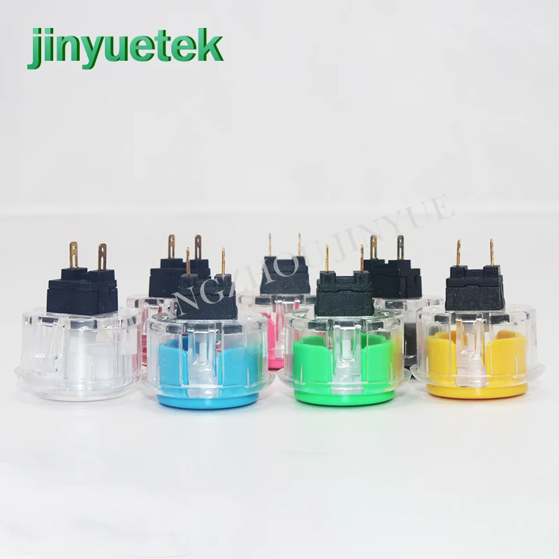 30 мм комплект аркадные кнопки Sanwa 5 в led игровой автомат Clear Edge кнопка кристалл для Jamma DIY аркадный джойстик