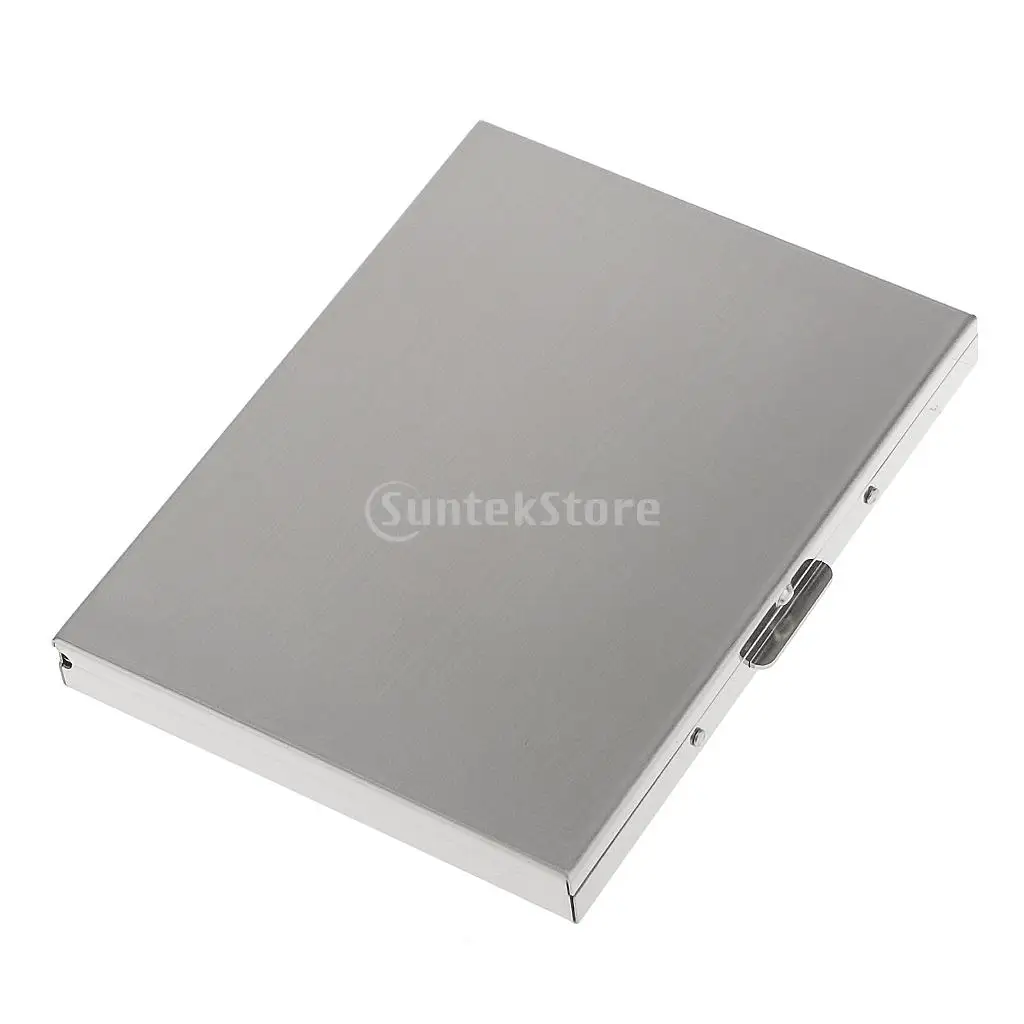 

Portable Metal Cigarette Case Holder Storage Container Box Collectible Fashion Gift Silver