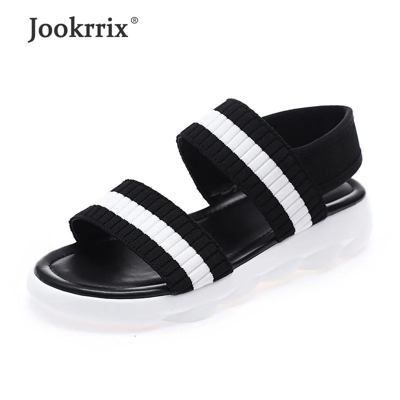 

Jookrrix Women 2019 Fashion Beach Sandals Summer Wedges Thick Sole Shoes Brand Lady Comfortable Increased 4cm Platform Sandals