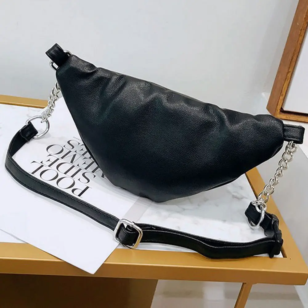 Moda damska solidna saszetka na pas Lady PU Leather Holiday pasek na pieniądze portfel Bum Travel Bag etui na telefon gorącym stylu