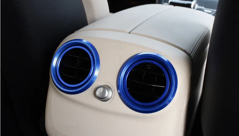 Воздушный наклейка на розетку/приборная панель украшение для вентиляционного отверстия кольцо наклейка для Mercedes Benz 2015-2018 C class W205 GLC