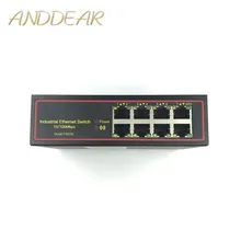 5 в пост-58 V 8 Порты и разъёмы 10/100 м din-рейка неуправляемый промышленные локально-сетевые коммутаторы сетевой коммутатор gigabit RJ45 8 Порты и разъёмы промышленный Быстрый ethernetswitch