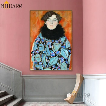 

Portrait of Johanna Stowe Artist Gustav Klimt Classic Artwork Canvas Art Painting Poster And Prints Wall Picture for Home Decor