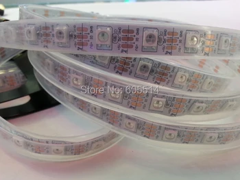 

[Seven Neon]Free shipping DC5V WS2812B led pixel srip,IP67,60pcs WS2812B/M with 60pixels;white PCB, in silicon tube,only 4PIN