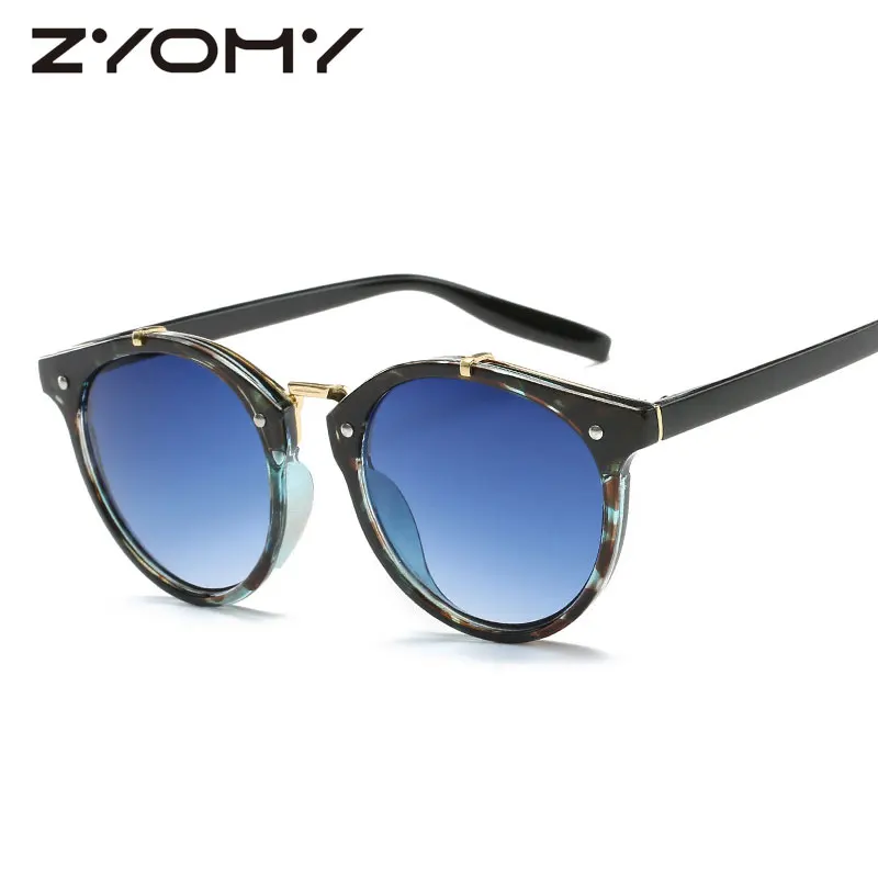 Модные Винтажные градиентные цветные линзы классические женские солнцезащитные очки для вождения роскошные очки в круглой оправе UV400 Gafas De
