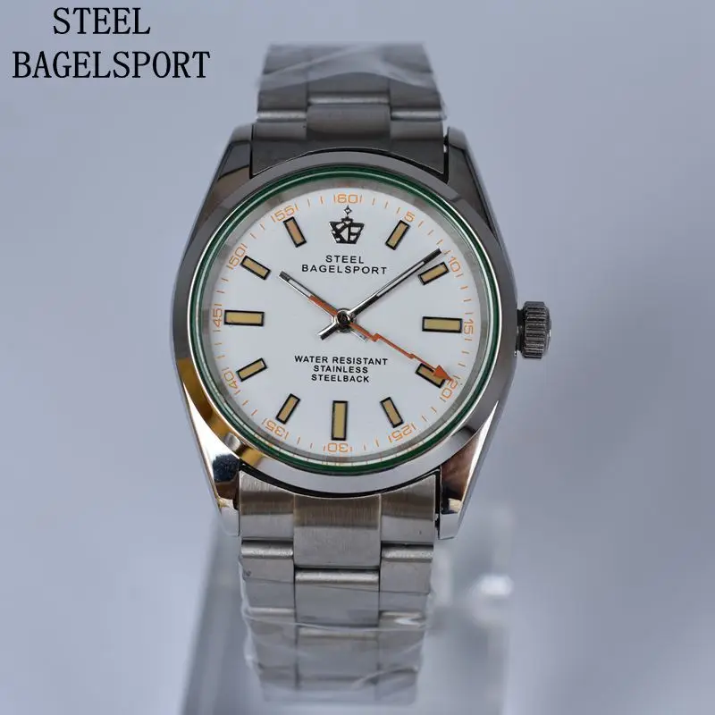 Стальные BAGELSPORT мужские часы полностью стальные Топ брендовые роскошные механические часы классические элегантные мужские часы модная подвеска браслет часы