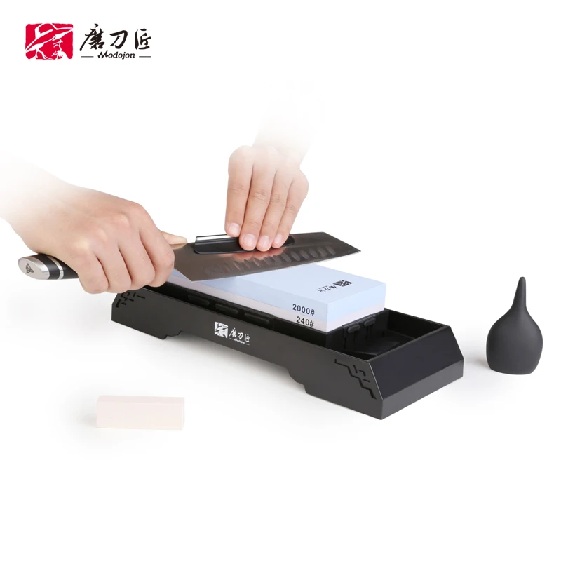 GRINDER 240/2000 mesh double-sided domestic knife sharpener for kitchen grindstone whetstone large  - 4000015215796