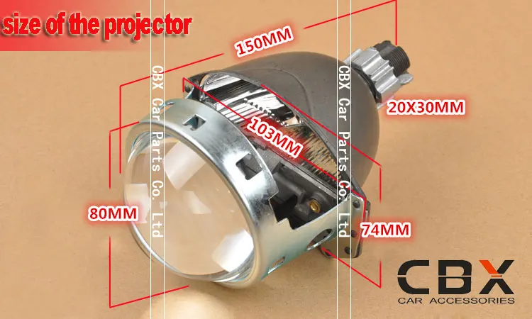 CBX universal Koito Q5 hid bixenon projector lens with special lamp size